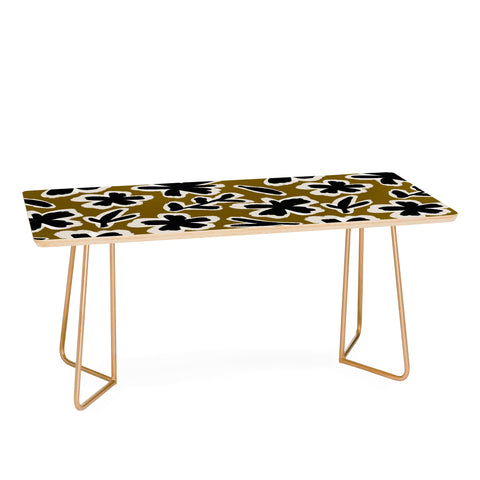 Alisa Galitsyna Florals on Olive Background Coffee Table