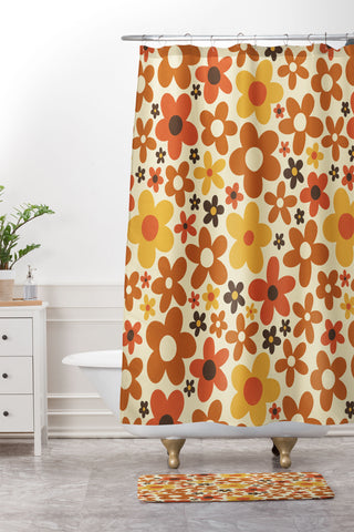 Alisa Galitsyna Flower Power 3 Shower Curtain And Mat