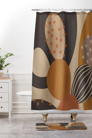 Alisa Galitsyna Flowering Cactus 2 Shower Curtain And Mat