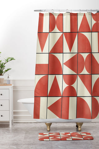 Alisa Galitsyna Geometric Puzzle 1 Shower Curtain And Mat