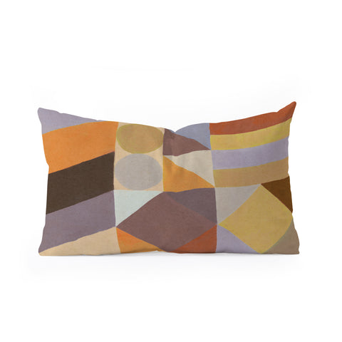 Alisa Galitsyna Geometric Shapes Colors 1 Oblong Throw Pillow