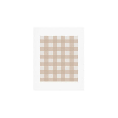Alisa Galitsyna Gingham Cloth Beige Checks Art Print