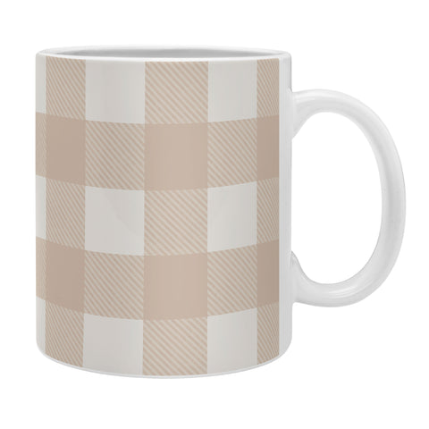 Alisa Galitsyna Gingham Cloth Beige Checks Coffee Mug