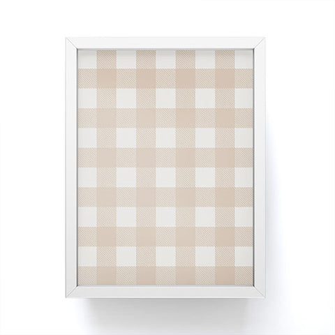 Alisa Galitsyna Gingham Cloth Beige Checks Framed Mini Art Print