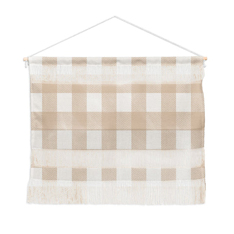 Alisa Galitsyna Gingham Cloth Beige Checks Wall Hanging Landscape
