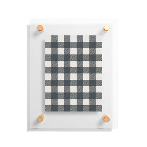 Alisa Galitsyna Gingham Cloth Charcoal Checks Floating Acrylic Print