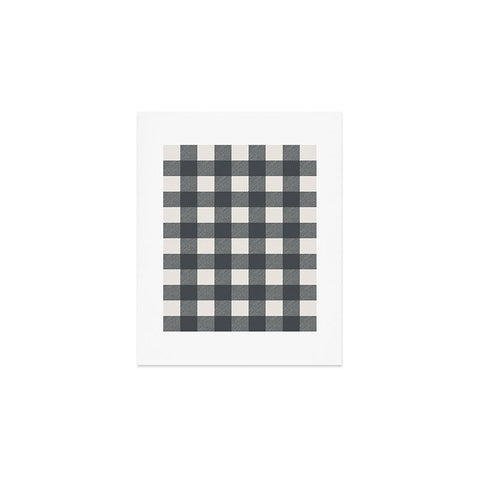 Alisa Galitsyna Gingham Cloth Charcoal Checks Art Print