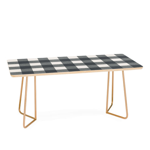 Alisa Galitsyna Gingham Cloth Charcoal Checks Coffee Table