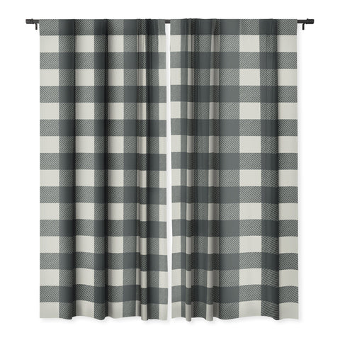 Alisa Galitsyna Gingham Cloth Charcoal Checks Blackout Non Repeat