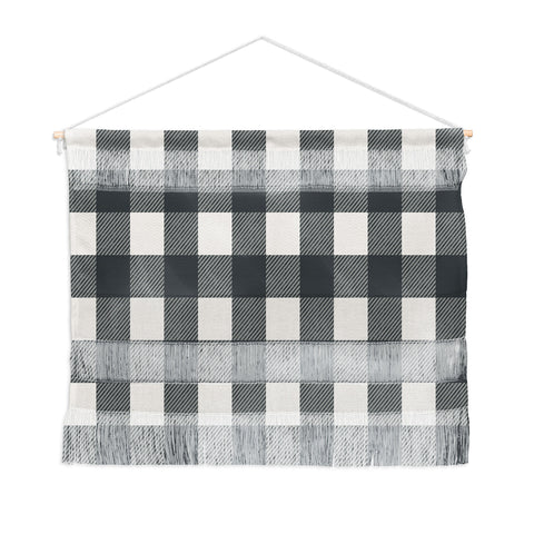 Alisa Galitsyna Gingham Cloth Charcoal Checks Wall Hanging Landscape