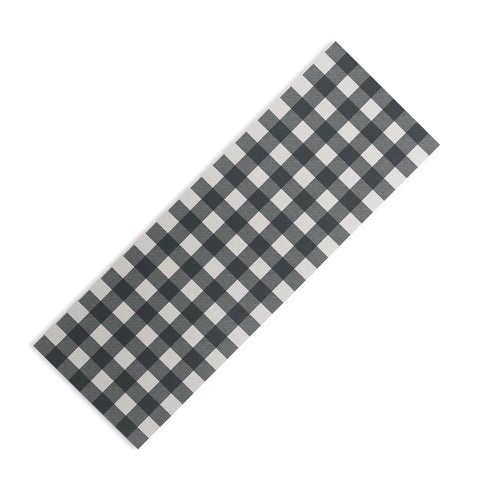 Alisa Galitsyna Gingham Cloth Charcoal Checks Yoga Mat