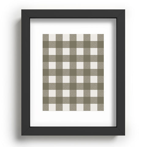 Alisa Galitsyna Gingham Cloth Olive Checks Recessed Framing Rectangle
