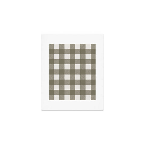 Alisa Galitsyna Gingham Cloth Olive Checks Art Print