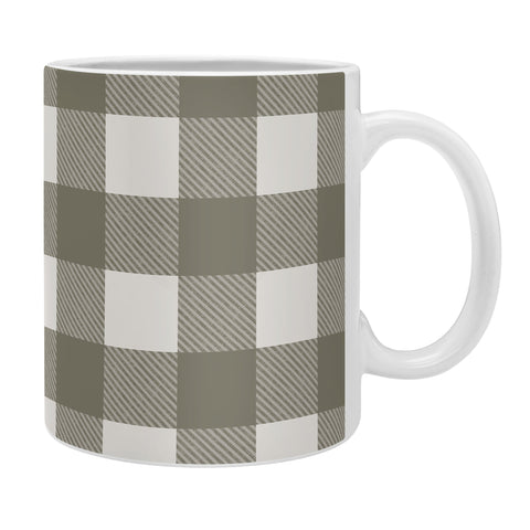 Alisa Galitsyna Gingham Cloth Olive Checks Coffee Mug