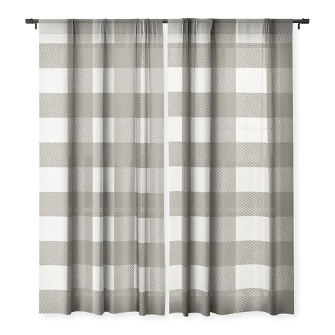 Alisa Galitsyna Gingham Cloth Olive Checks Sheer Non Repeat