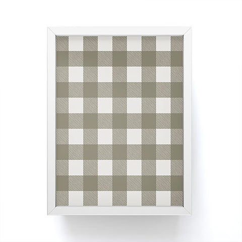 Alisa Galitsyna Gingham Cloth Olive Checks Framed Mini Art Print