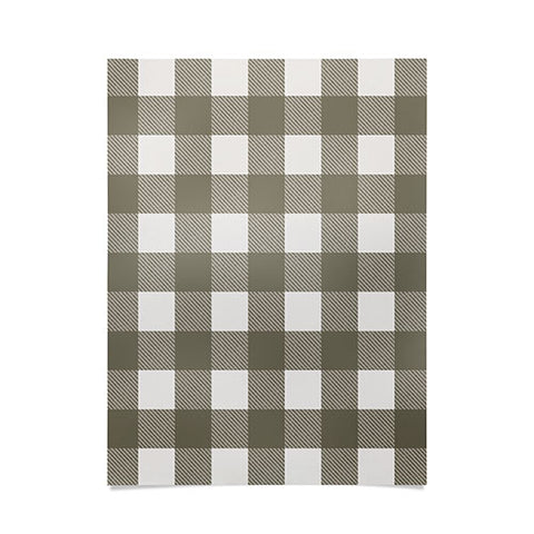 Alisa Galitsyna Gingham Cloth Olive Checks Poster