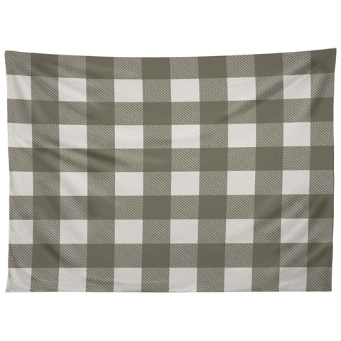 Alisa Galitsyna Gingham Cloth Olive Checks Tapestry