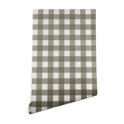 Alisa Galitsyna Gingham Cloth Olive Checks Wallpaper