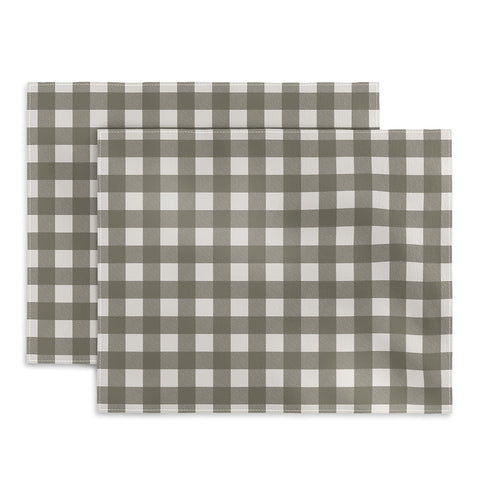 Alisa Galitsyna Gingham Cloth Olive Checks Placemat