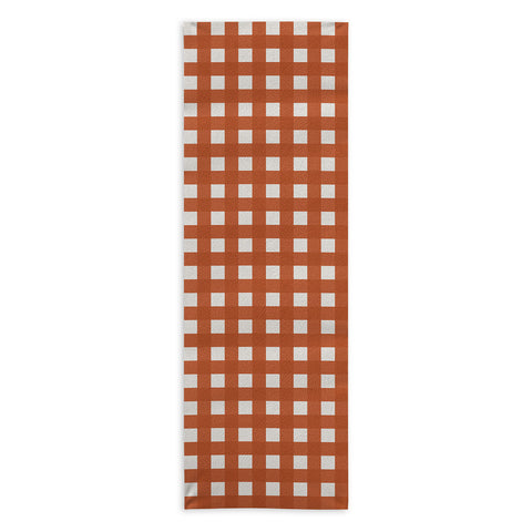 Alisa Galitsyna Gingham Cloth Red Checks Yoga Towel