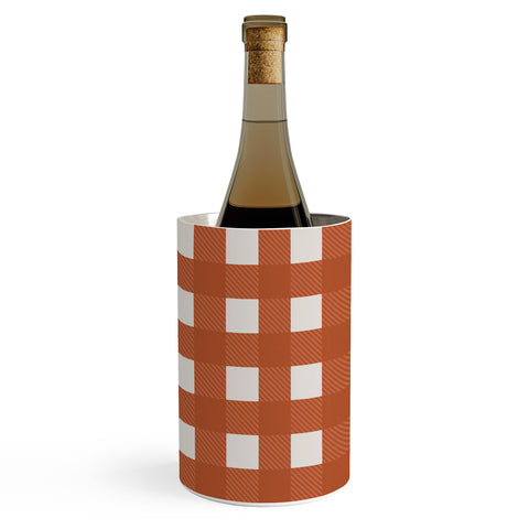 Alisa Galitsyna Gingham Cloth Red Checks Wine Chiller