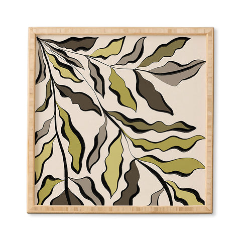 Alisa Galitsyna Green Leaves 2 Framed Wall Art