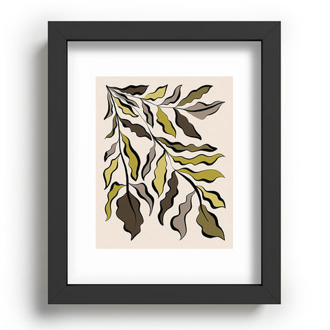 Alisa Galitsyna Green Leaves 2 Recessed Framing Rectangle