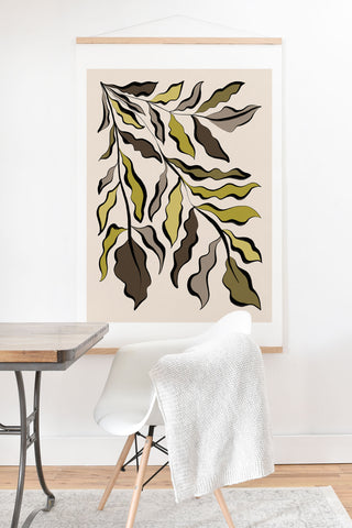 Alisa Galitsyna Green Leaves 2 Art Print And Hanger