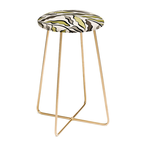 Alisa Galitsyna Green Leaves 2 Counter Stool