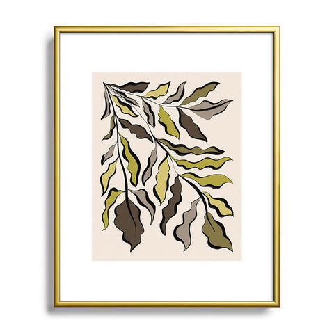 Alisa Galitsyna Green Leaves 2 Metal Framed Art Print
