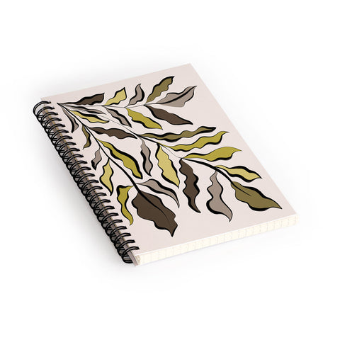 Alisa Galitsyna Green Leaves 2 Spiral Notebook