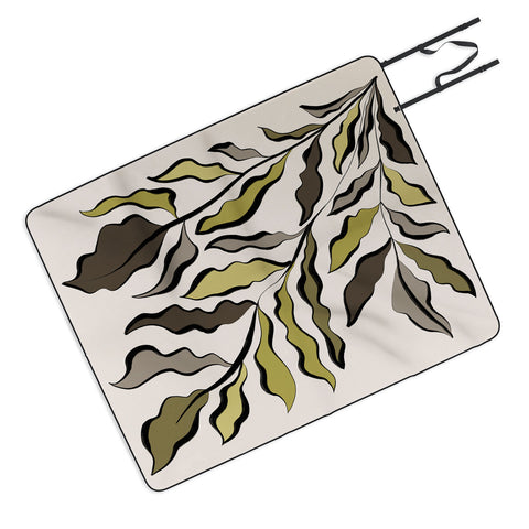 Alisa Galitsyna Green Leaves 2 Picnic Blanket