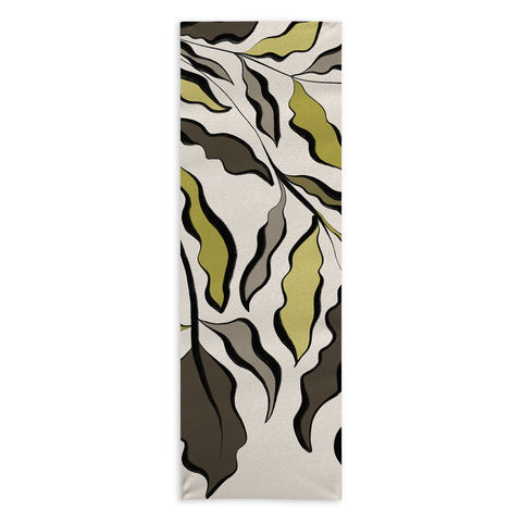 Alisa Galitsyna Green Leaves 2 Yoga Towel