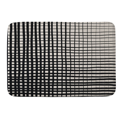 Alisa Galitsyna Hand Drawn Grid Memory Foam Bath Mat