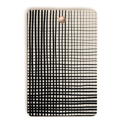Alisa Galitsyna Hand Drawn Grid Cutting Board Rectangle