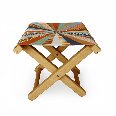 Alisa Galitsyna Hand Drawn Patchwork I Folding Stool