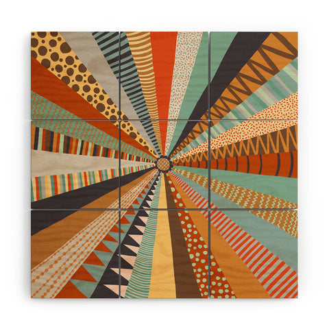 Alisa Galitsyna Hand Drawn Patchwork I Wood Wall Mural