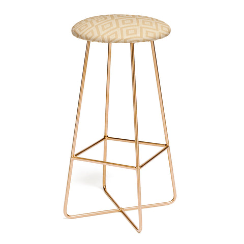 Alisa Galitsyna Hand Drawn Rhombus Pattern 3 Bar Stool