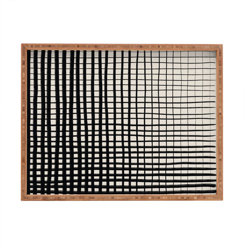Alisa Galitsyna Horizontal and Vertical Lines Rectangular Tray