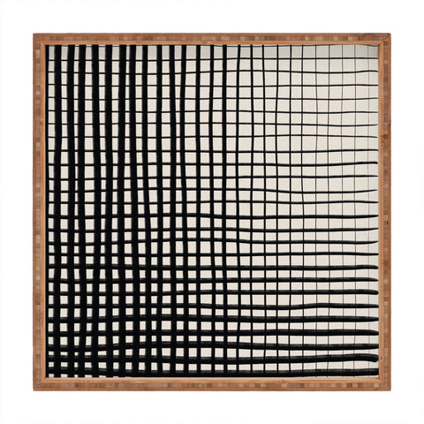 Alisa Galitsyna Horizontal and Vertical Lines Square Tray