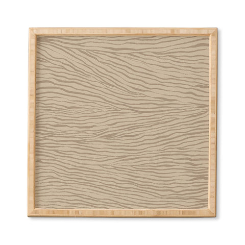 Alisa Galitsyna Irregular Lines Brown on Beige Framed Wall Art