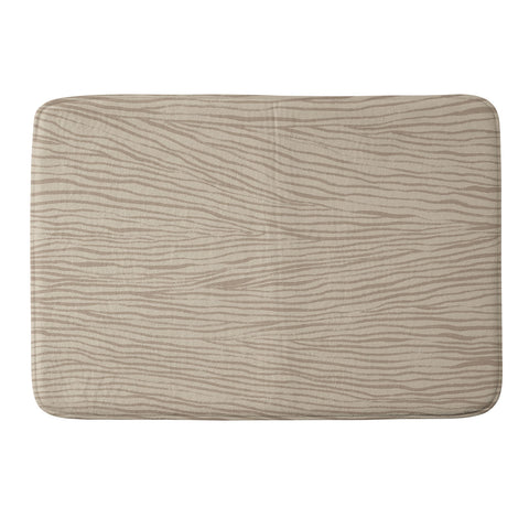 Alisa Galitsyna Irregular Lines Brown on Beige Memory Foam Bath Mat