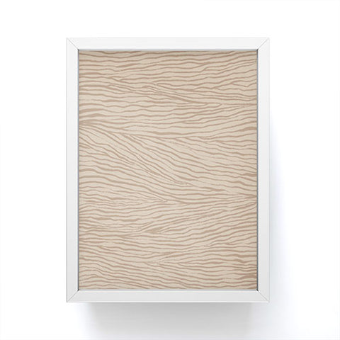 Alisa Galitsyna Irregular Lines Brown on Beige Framed Mini Art Print