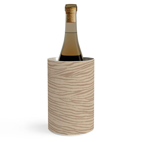Alisa Galitsyna Irregular Lines Brown on Beige Wine Chiller