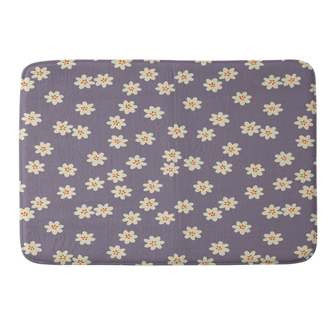Alisa Galitsyna Lavender Tiny Flowers Memory Foam Bath Mat