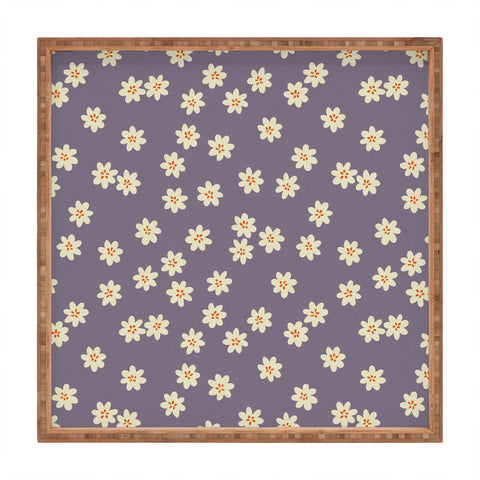 Alisa Galitsyna Lavender Tiny Flowers Square Tray
