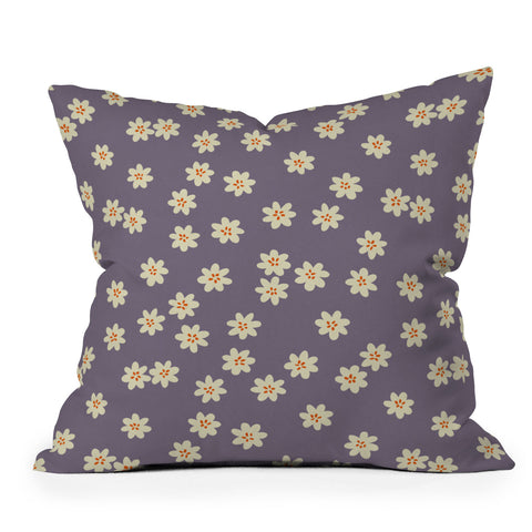 Alisa Galitsyna Lavender Tiny Flowers Throw Pillow