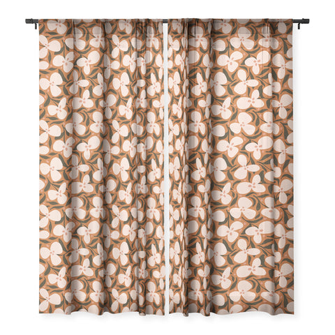Alisa Galitsyna Lazy Florals 2 Sheer Window Curtain