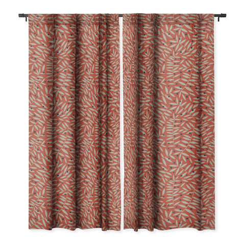 Alisa Galitsyna Leaves and Berries 3 Blackout Window Curtain